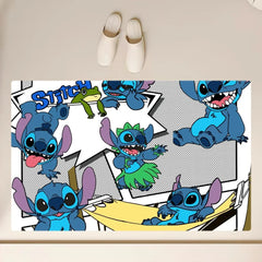 Cartoon Stitch and Lilo Cute Floor Mat Anti-Slip Bathroom Kitchen Bedroom Living Room