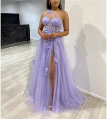 Homecoming Dresses: Glitter Tulle Prom Dresses Decal A-line Evening Dress