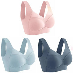 Ice Silk Seamless Sport Bra Gather Prevent Sagging Underwear No Steel Ring