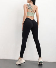 Scrunch Leggings Back Butt V Yoga Pants Women Fitness Workout Gym Running