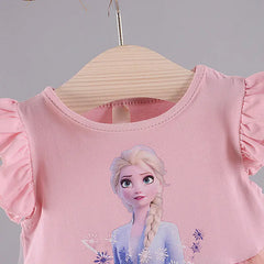 Girls Clothes Summer Flying Sleeve Kids Dress Party Baby Dresses