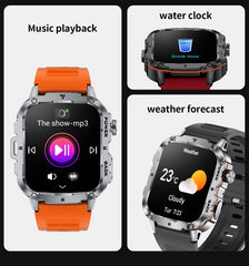 LIGE 2025 Rugged Military Smart Watch Men Outdoor Watches lP68 Waterproof 1.95" Al Voice BT Call Man Smartwatch For Android IOS