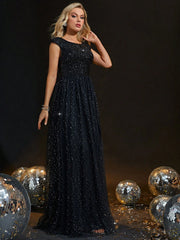 Homecoming Dresses: short sleeve backless patchwork mesh full swing evening