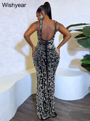 Formal attire Dresses: Rhinestone Mesh Crystal Beaded Slit Backless Bodycon Maxi