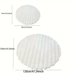 Faux Fur Round Carpets Luxury Bubble Shaped Plush Rugs for Bedroom Decor Non Slip