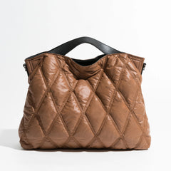 Fashion Lingge Quilted Puffer Tote Bag Designer Padded Women Handbags