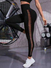 Women Tie Dye Hollow Out Leggings Sports Yoga Pants Fitness Sportswear