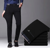 Men's Spring Autumn Fashion Business Casual Long Pants Suit Pants Male Elastic