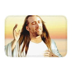 Nicolas Cage In A Banana Doormat Anti-Slip Kitchen Bath Mat Toilet Floor Door Entrance