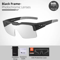 Sunglasses Flip Up Lens Polarized Glasses Fit Over Sunshade MTB Road