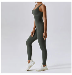 Women's Yoga One Piece Tracksuit Jumpsuit Seamless Sportswear Yoga Suit Gym
