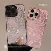 Electroplated China Dragon Cover Case For iPhone 16 15 14 13 12 11 Pro Max Plus Phone Case