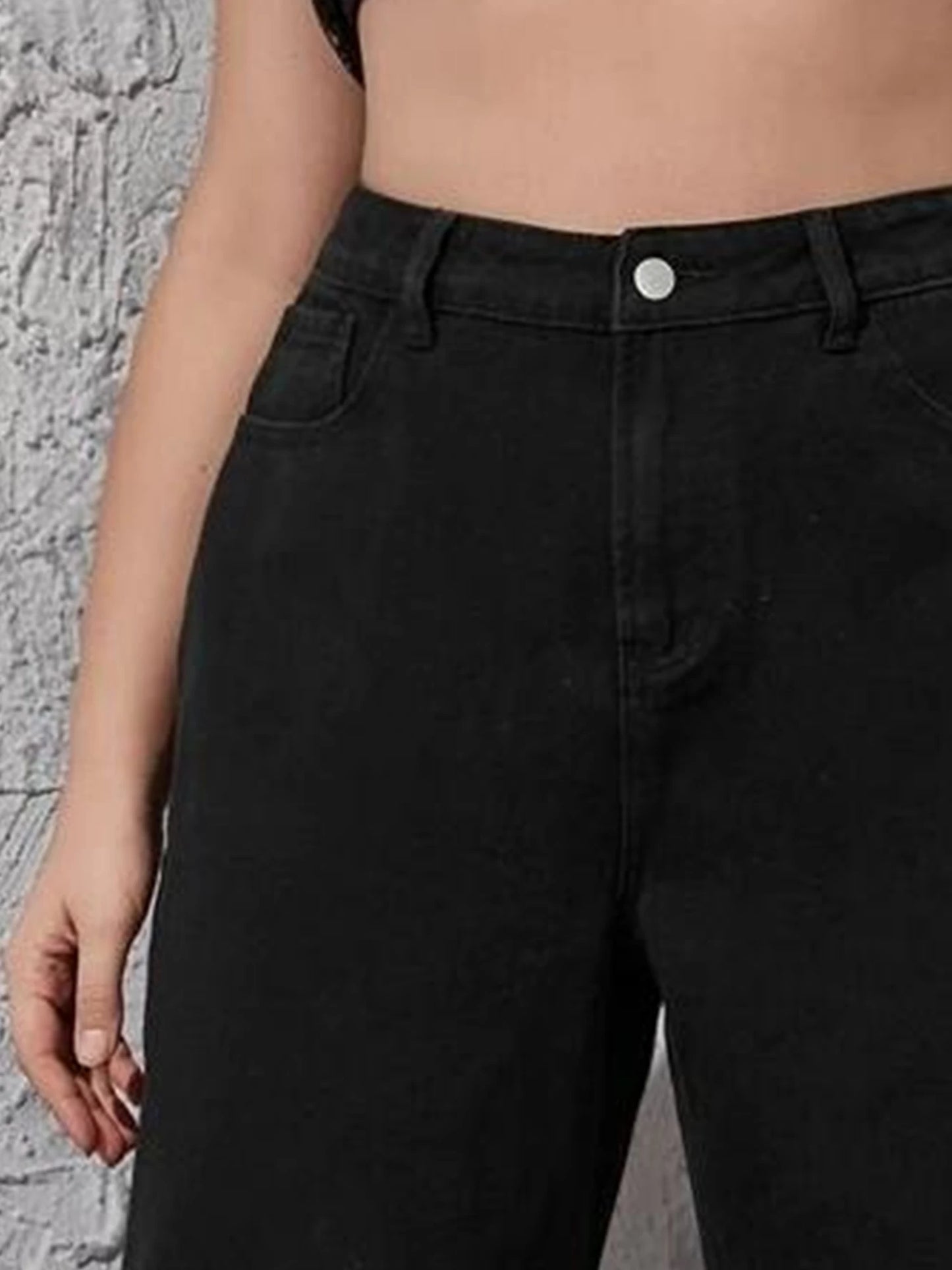 Plus Size White Jeans for Women Highly Stretchy Loose Fitting Women's Denim Jeans