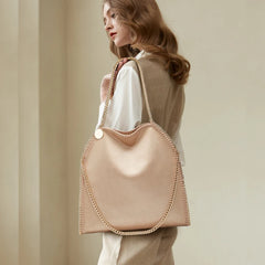 Designer's retro braided chain environmental microfiber handbag Women