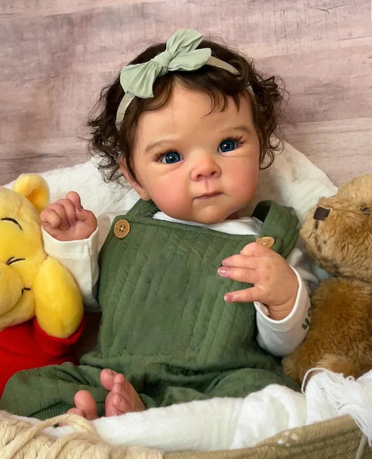 NPK 18inch Lifelike Newborn Baby Reborn Doll Bettie Soft Body 3D Skin Painting Visible Veins Multiple Layers Cuddly Collectible