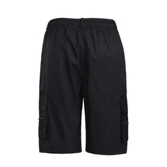 Outdoor Cargo Shorts Male Overalls Elastic Waist Cycling Shorts Multi-pockets Loose