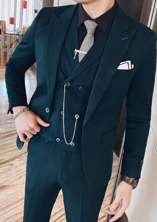 Tuxedo for Mens: Best Man Groom Large Size Business Casual Suit Three-piece Wedding