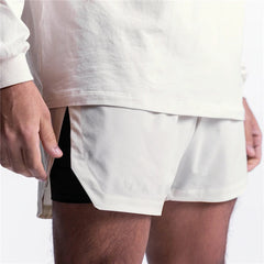 Men's 2-in-1 Summer Running Shorts Breathable Quick-Dry Basketball Training