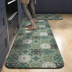 Non-slip Kitchen Mat Crystal Velvet Super Absorbent Floor Mats Kitchen Long Carpets