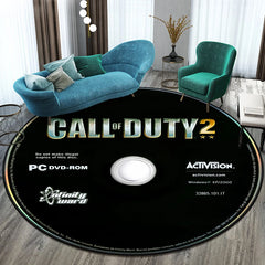Game Shooting Call CD Round Carpet for Living Room Rugs Camping Picnic Mats Flannel