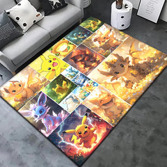 Pokemon Cartoon Carpet Rug for Living Room Bedroom Decoration Picnic Camp Kitchen