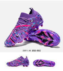 Men Soccer Shoes Long Spikes Soccer Cleats Indoor Sports Shoes Professional