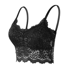 Women Lace Bras Top Comfortable Bralette Solid Color Underwear Vest
