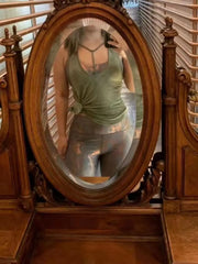 Women's Retro Metallic Snake Gym Leggings Blue Silver Shiny Legging Fitness Bottom