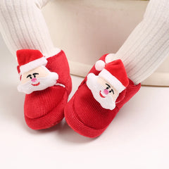 Winter Boys' and Girls' Shoes Warm Snow Boots Baby Shoes Non Slip Cloth Sole
