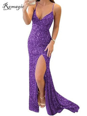 Evening wear Dresses: Long Party Dresses Luxury V Neck Velvet Dress