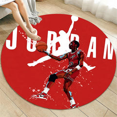 Basketball Star Carpet for Living Room Rugs Camping Picnic Mats Flannel Anti-Slip Rug