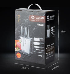 1-7pcs Chef Knife Set Hollow Handle Knife Set Stainless Steel Household Slicing Kitchen