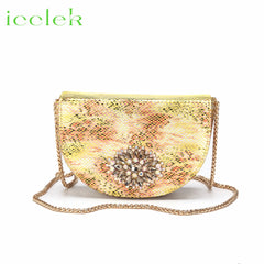 Matching Shoes and Bags: Ladies Snake Shoes Matching Bag Set in Gold Color