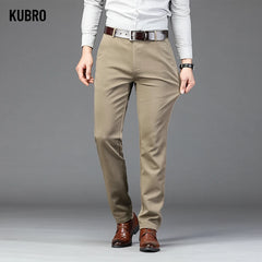 Spring Autumn Fashion Straight Suit Pants Men's Cotton Business