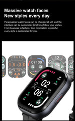 LIGE New Open-back Cip-on Headphones Smart Watch For Men Women 2.01” HD Screen Massive Watch Faces Bluetooth Call Smartwatches