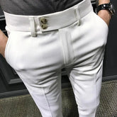 Spring Autumn Fashion Men's Business Trousers Male Casual Straight Pants