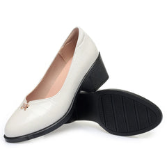 Women Shoes Mid-heel Formal Dress Ladies Shoes Genuine Leather Large Size