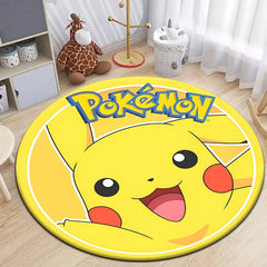 Pokemon Cartoon HD Printed Round Carpet Dropshipping Rug for Living Room Area Rug