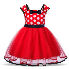 Cute Baby Girl Dress for 9M-4Yrs Children Summer Clothes Kids Minnie Mouse Polka
