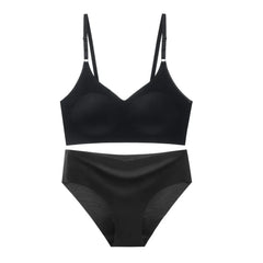 Women Underwear Set Ice Silk Seamless panties Low Waist Beautiful Back
