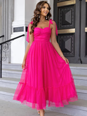 Evening wear Dresses: Backless mesh maxi slip summer dress women