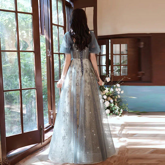 Homecoming Dresses: Vintage Banquet Long Evening Dresses Sequined Appliques