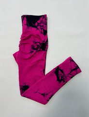 Women Tie Dye Gym Leggings Seamless Yoga Pants Scrunch Sports Fitness Tights