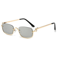 Women's Sunglasses Luxury Brand Metal Half Frame Sunglasses