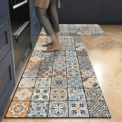 Non-slip Kitchen Mat Crystal Velvet Super Absorbent Floor Mats Kitchen Long Carpets