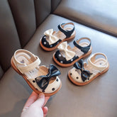 Baby Girl Sandals Kids Leather Summer Shoes Toe-covered Little Children Toddlers