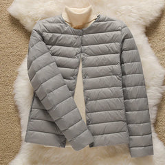 9 Color Women Puffer Jackets 90% Ultra Light Duck Down Women Matt Fabric