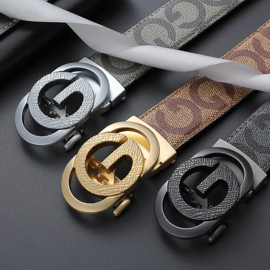 Top-quality cowhide and leather men's belt, fashionable and casual luxury brand jeans belt, multifunctional design men's belt