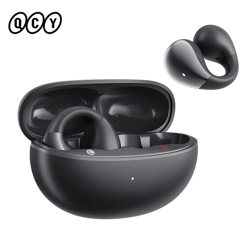 QCY Crossky C30 Open Ear Wireless Earphones Bluetooth 5.4 Spatial Audio Stable Fit OWS Earbuds 4 Mic ENC Multi-Point Connection