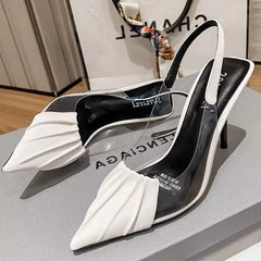 Footwear Pointed Toe Ladies Shoes Transparent Clear Summer Black Sandals